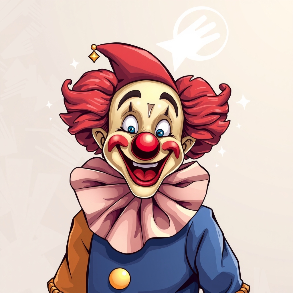 colorful fun illustration of a clown by Générateur d'images par IA gratuit - Aucune connexion nécessaire✨ | AIGAZOU