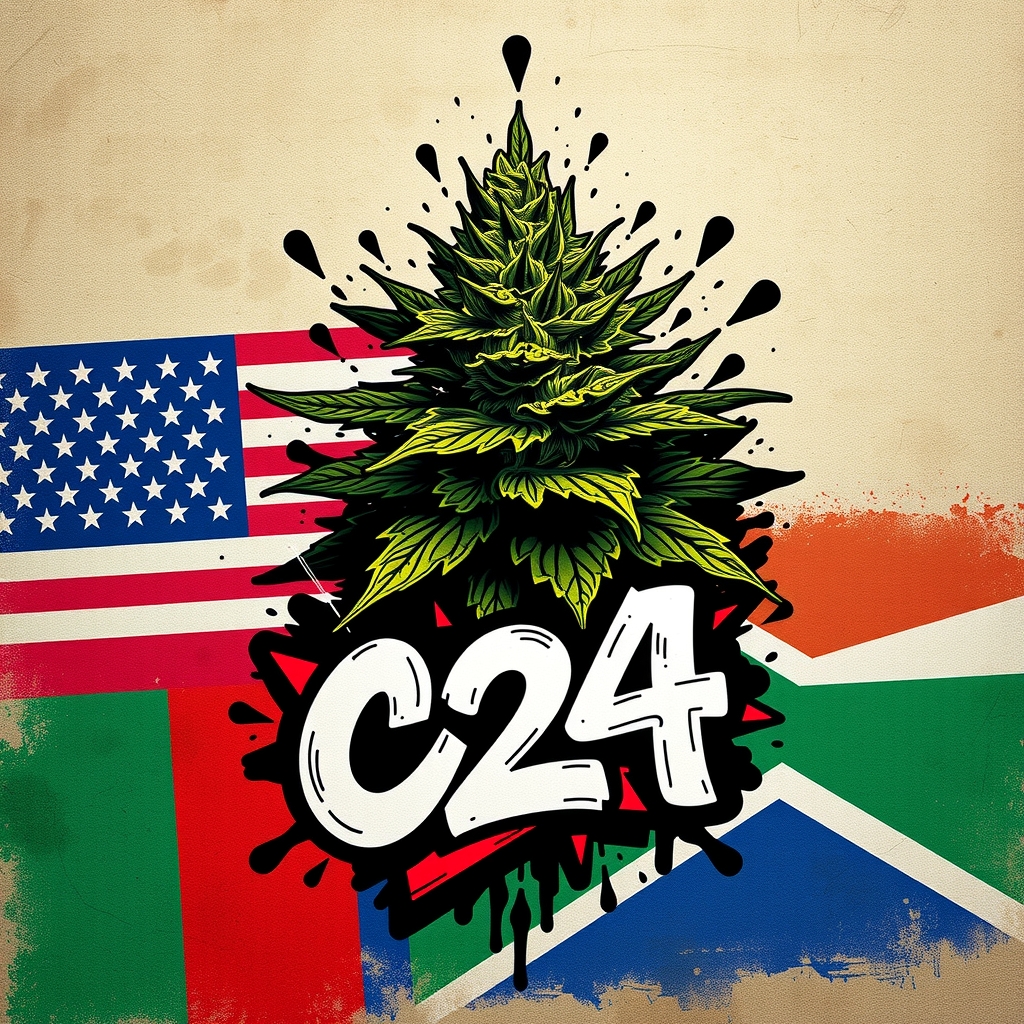 graffiti style label cannabis c24 country flags by मुफ्त एआई छवि जनरेटर - बिना लॉगिन के✨ | AIGAZOU