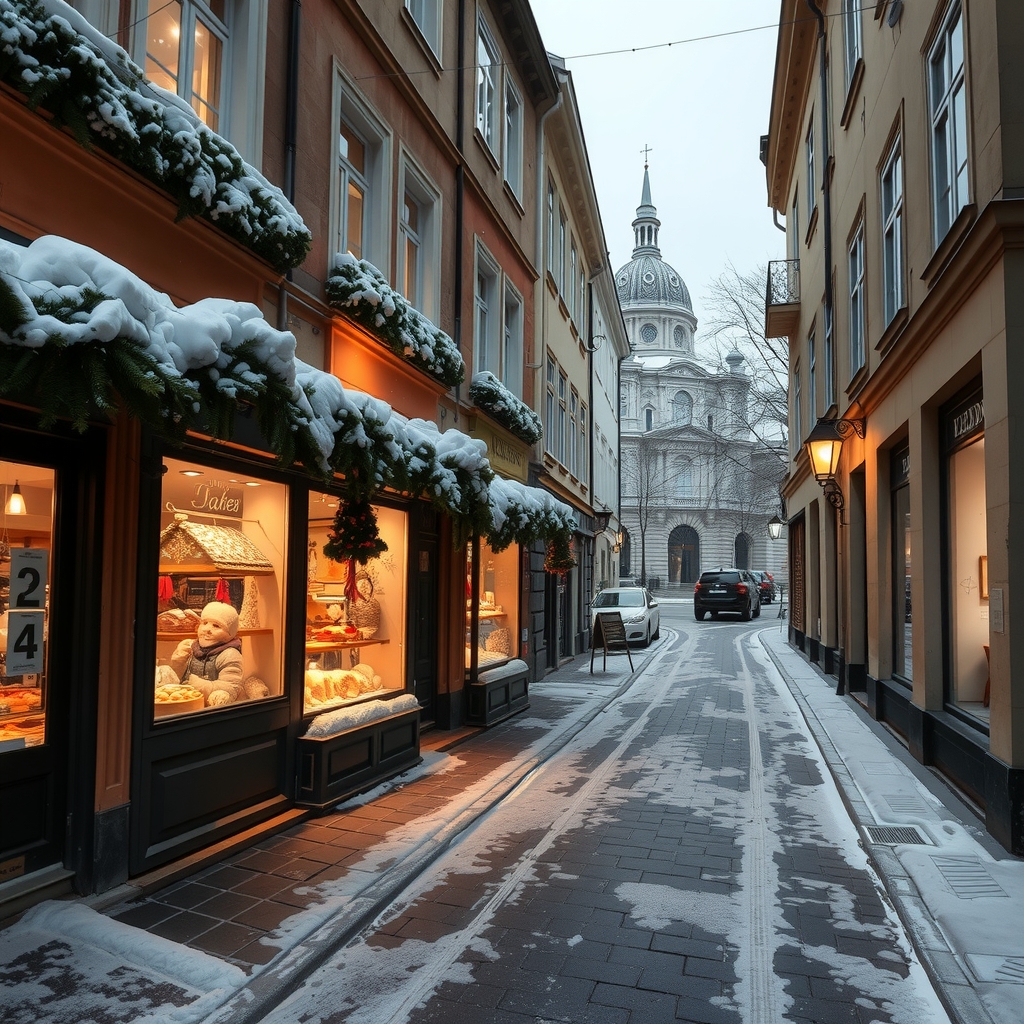 nordic christmas snowy streets decorations by मुफ्त एआई छवि जनरेटर - बिना लॉगिन के✨ | AIGAZOU