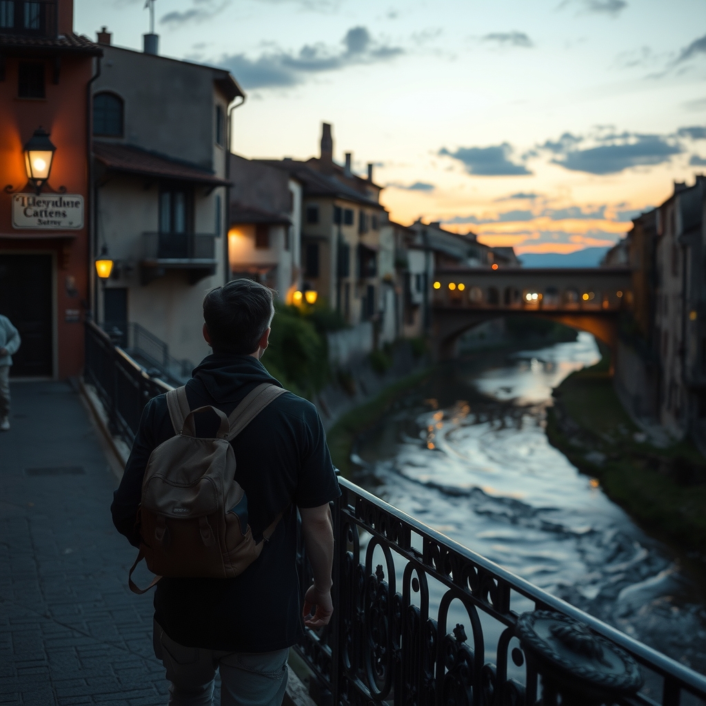 giovanni in an old town at dusk by मुफ्त एआई छवि जनरेटर - बिना लॉगिन के✨ | AIGAZOU