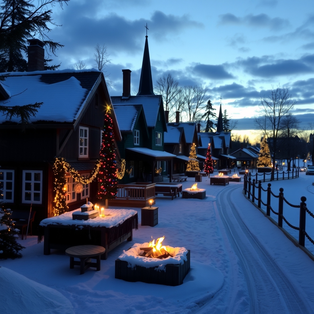 nordic christmas eve evening by मुफ्त एआई छवि जनरेटर - बिना लॉगिन के✨ | AIGAZOU