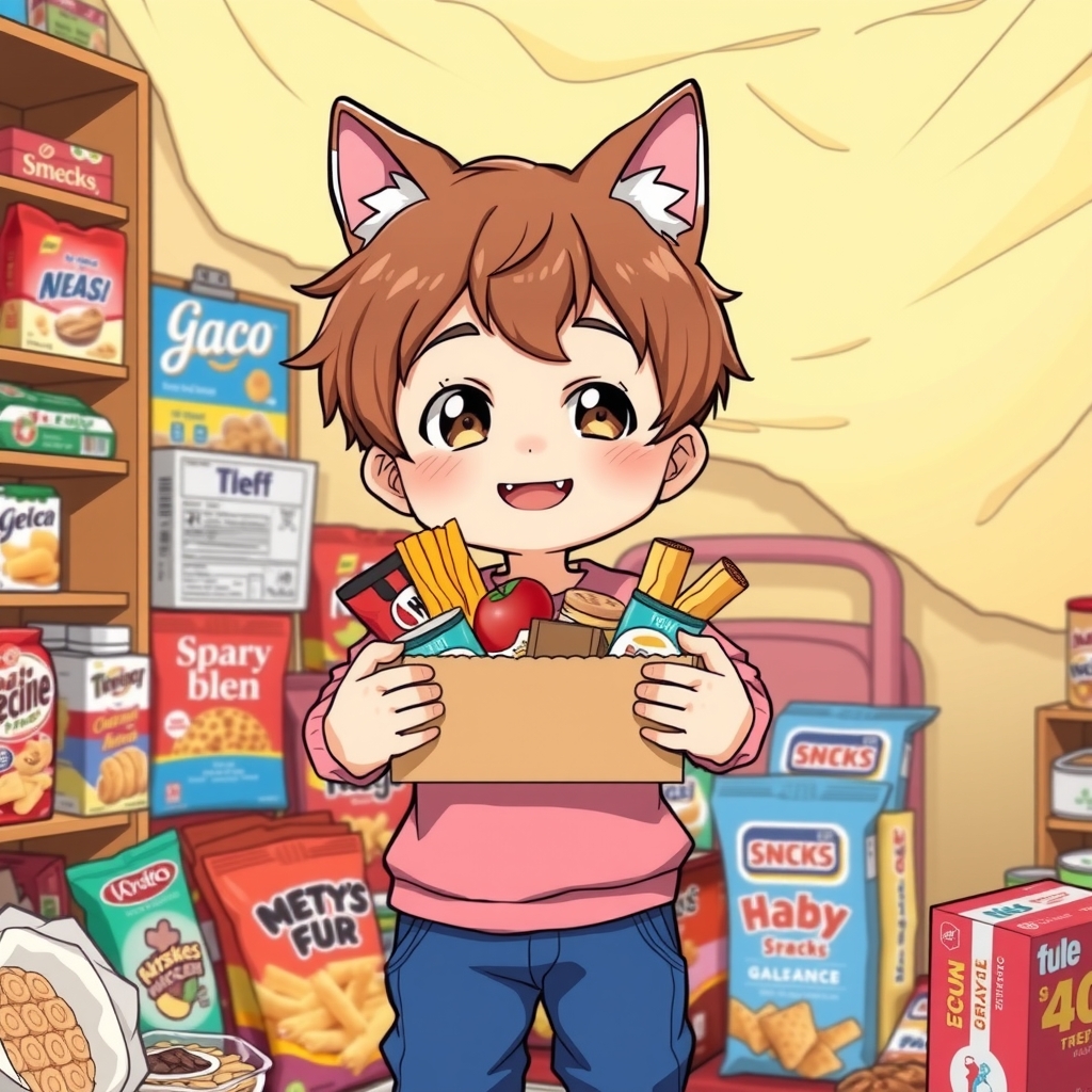 a cartoon boy in a snack room by Générateur d'images par IA gratuit - Aucune connexion nécessaire✨ | AIGAZOU