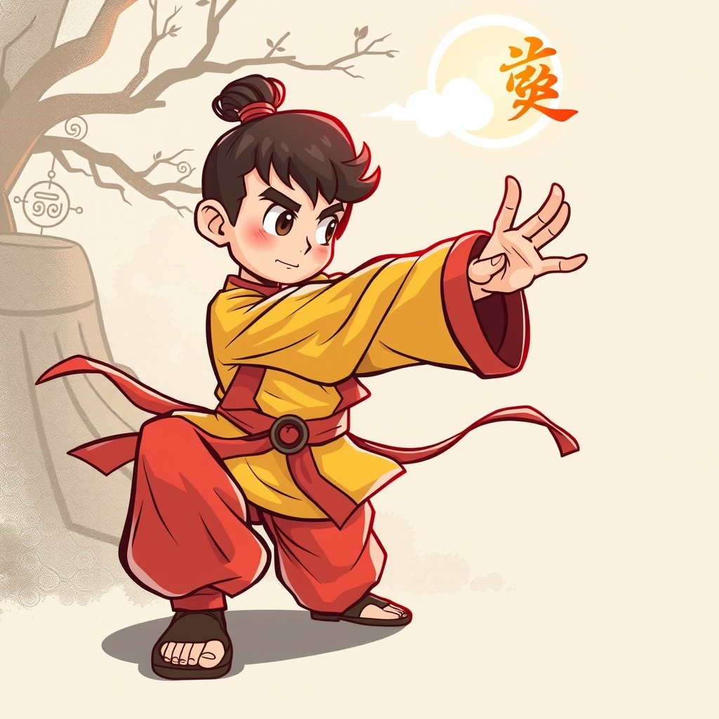 illustration sans ecritures sans texte amusantes et colorées représentant kungfu by Générateur d'images par IA gratuit - Aucune connexion nécessaire✨ | AIGAZOU