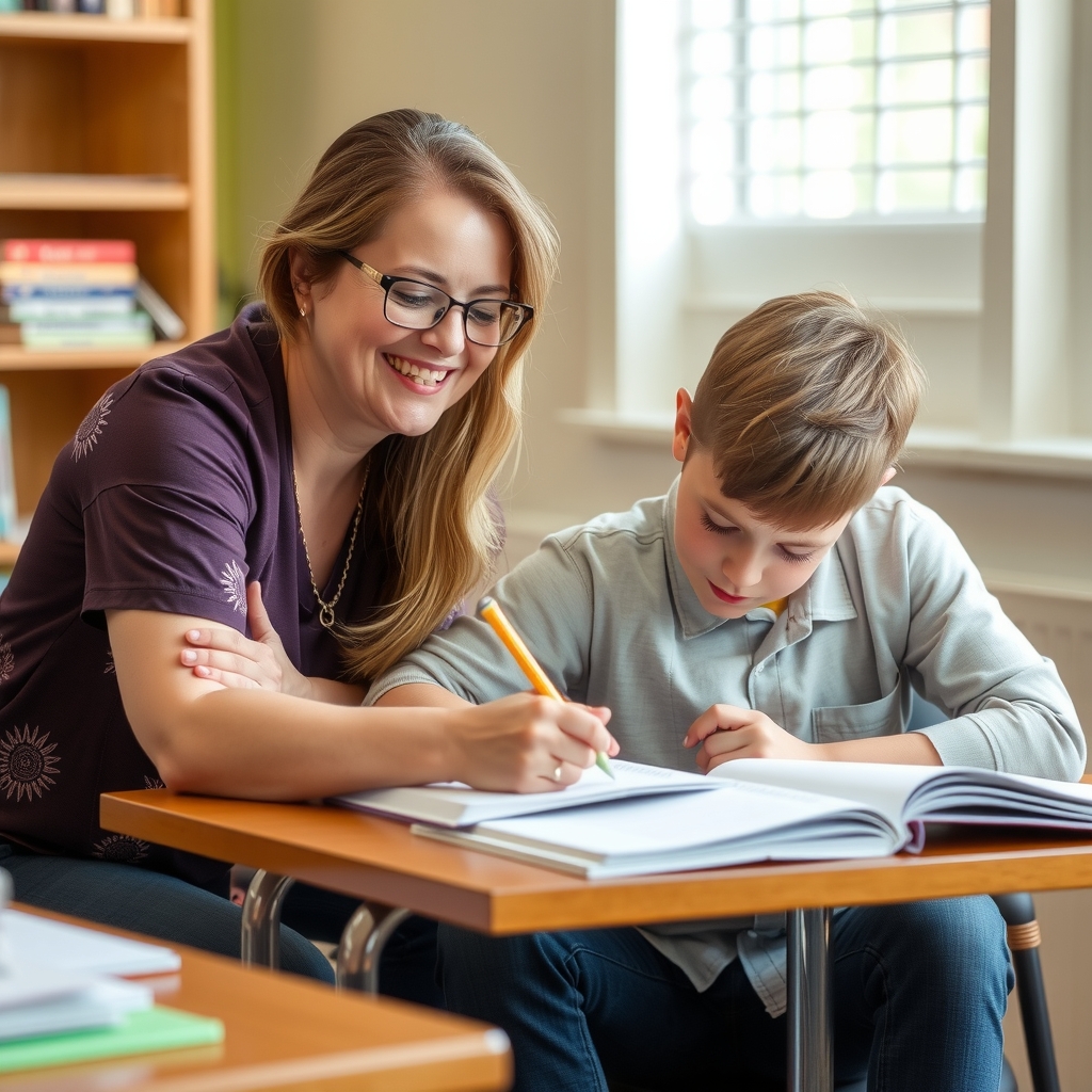 a student studying hard with happy parents by मुफ्त एआई छवि जनरेटर - बिना लॉगिन के✨ | AIGAZOU