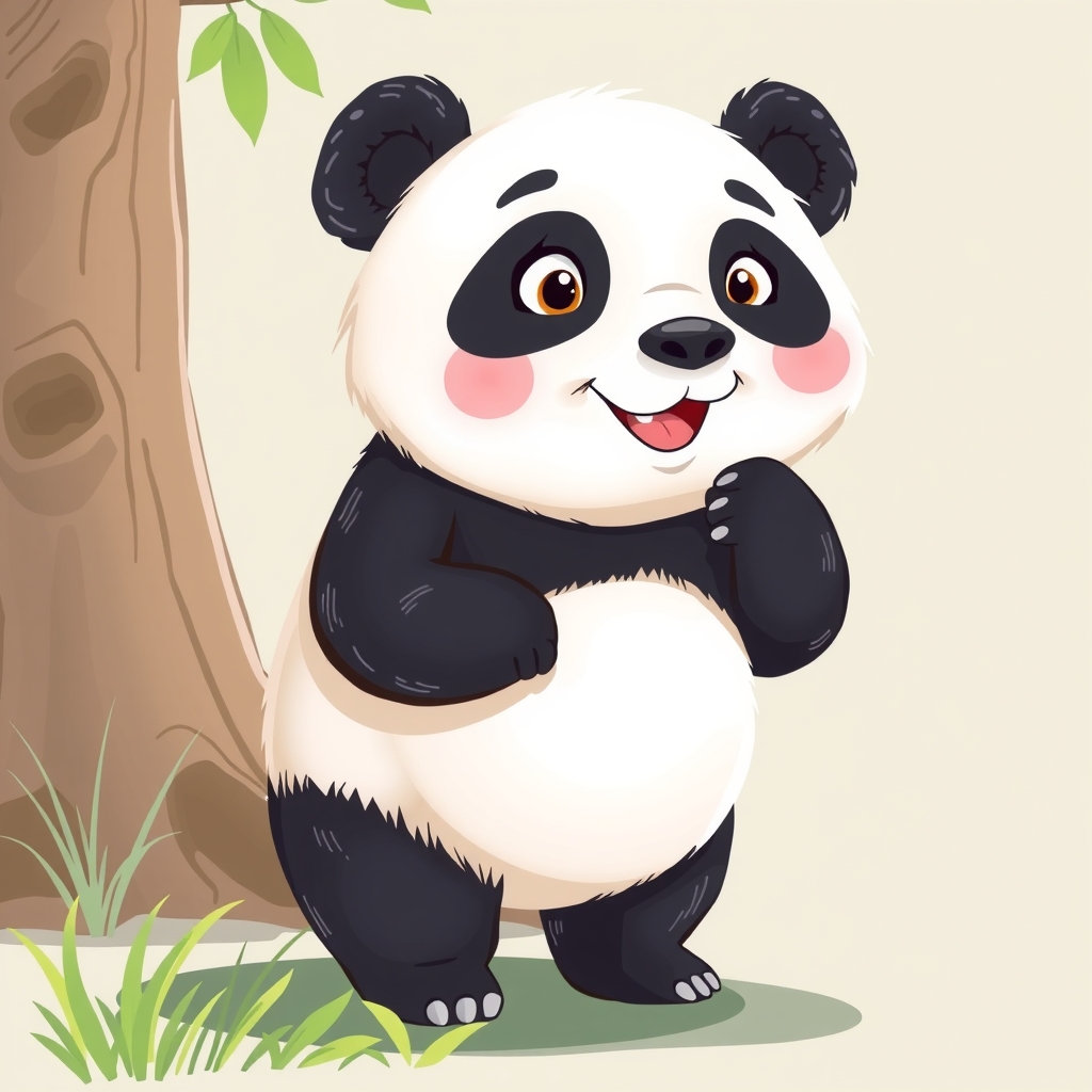 colorful fun illustration of a panda by मुफ्त एआई छवि जनरेटर - बिना लॉगिन के✨ | AIGAZOU