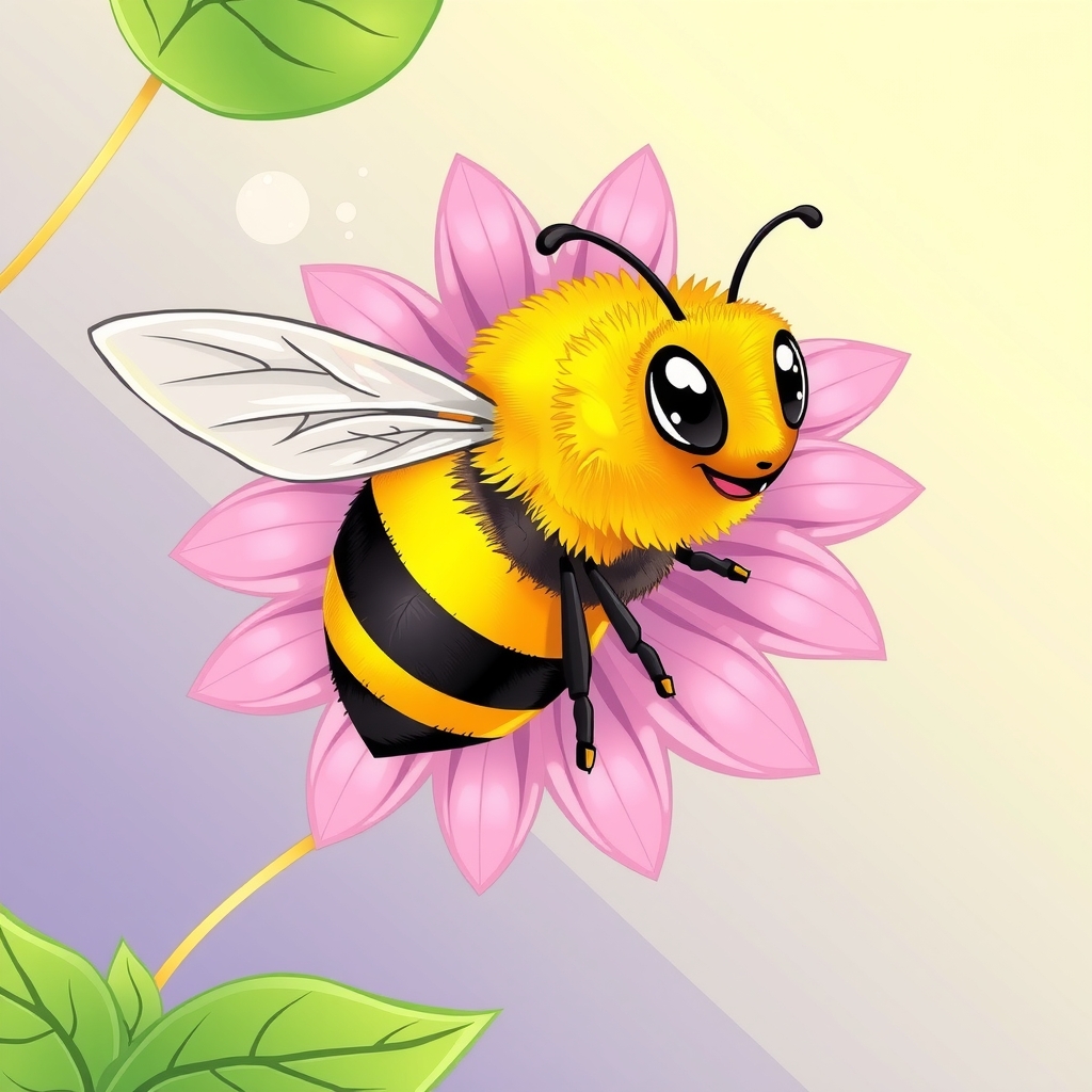 fun colorful illustration of a bee by मुफ्त एआई छवि जनरेटर - बिना लॉगिन के✨ | AIGAZOU