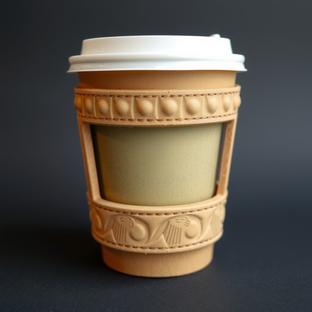 window frame shaped milk tea cup sleeve by Générateur d'images par IA gratuit - Aucune connexion nécessaire✨ | AIGAZOU