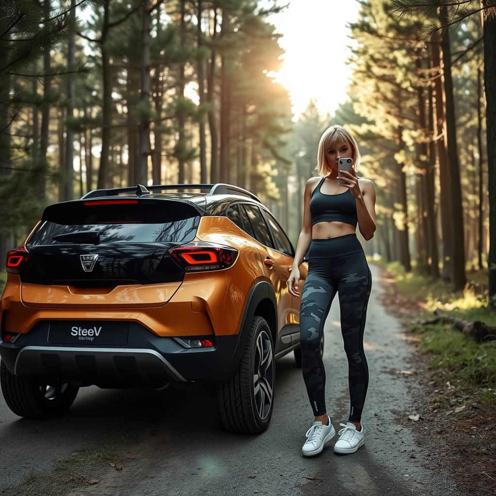 future dacia spring suv woman selfie by Générateur d'images par IA gratuit - Aucune connexion nécessaire✨ | AIGAZOU