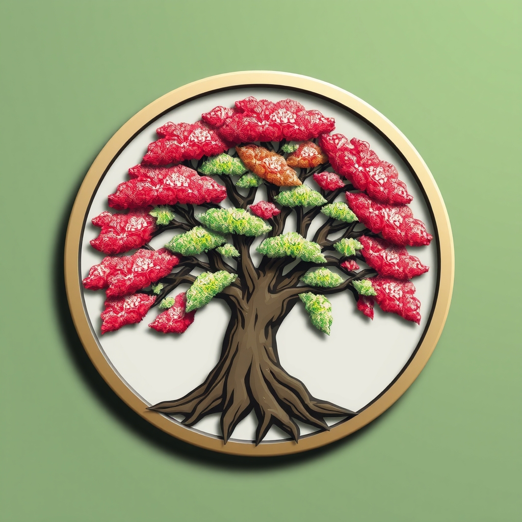 asunaros tree in color emblem by मुफ्त एआई छवि जनरेटर - बिना लॉगिन के✨ | AIGAZOU