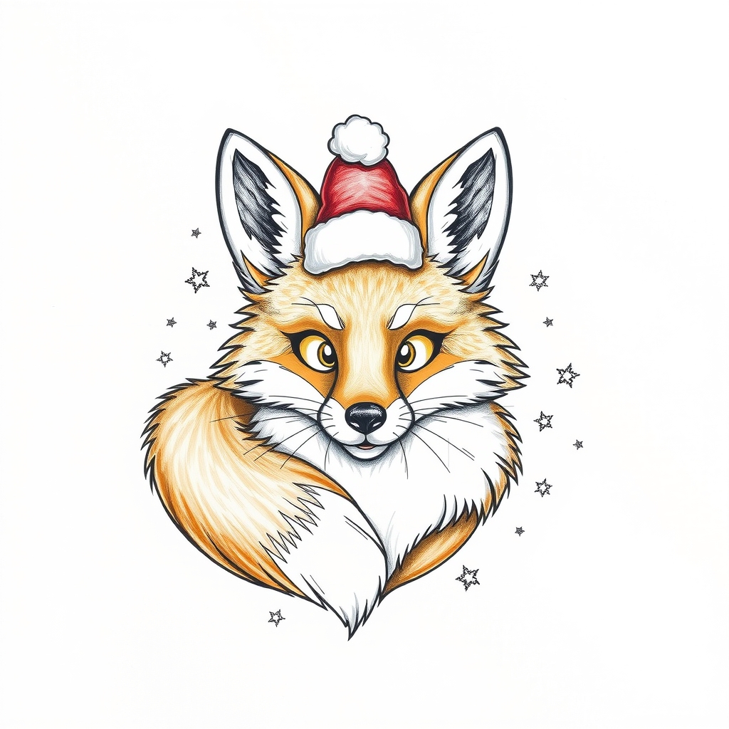 logo cryptomonnaie foxy theme noel crayon by मुफ्त एआई छवि जनरेटर - बिना लॉगिन के✨ | AIGAZOU