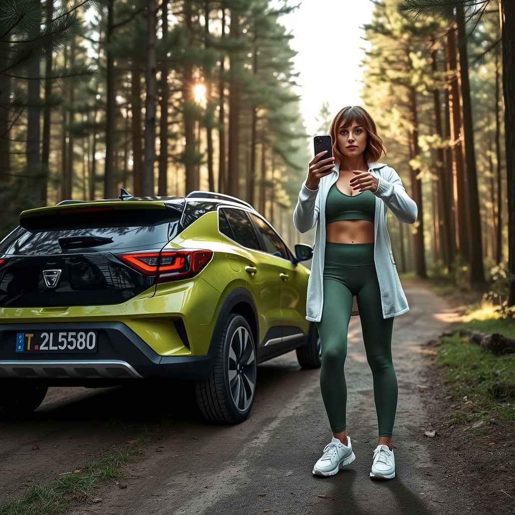 futuristic dacia spring and muscular woman by Générateur d'images par IA gratuit - Aucune connexion nécessaire✨ | AIGAZOU