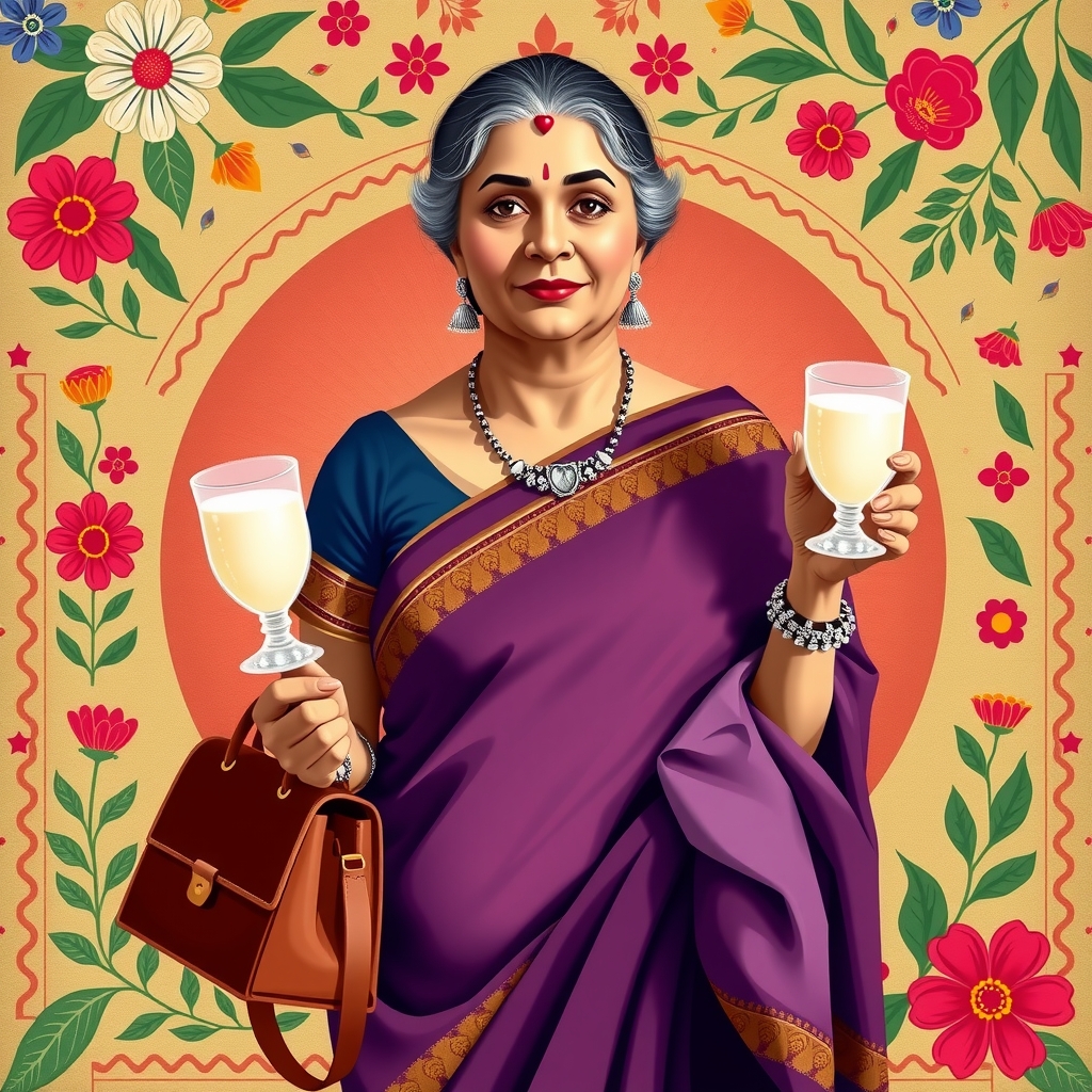 generate a 7 families style card with a modern indian woman by Générateur d'images par IA gratuit - Aucune connexion nécessaire✨ | AIGAZOU