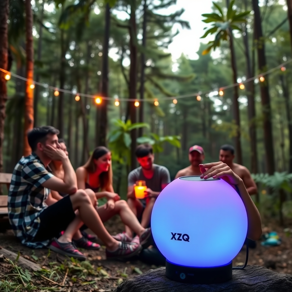 rgb round party bluetooth speaker xzq brand by أداة مجانية لإنشاء الصور بالذكاء الاصطناعي - إنشاء الصور بدون تسجيل الدخول | AIGAZOU