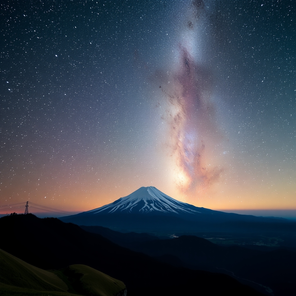 luminosity style of the galaxy mount fuji by मुफ्त एआई छवि जनरेटर - बिना लॉगिन के✨ | AIGAZOU