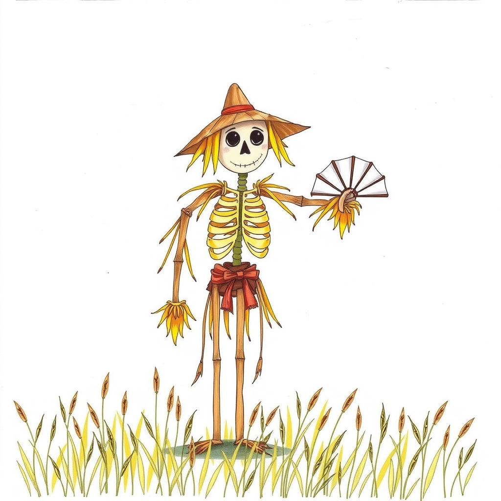 a scarecrow standing in a field by मुफ्त एआई छवि जनरेटर - बिना लॉगिन के✨ | AIGAZOU