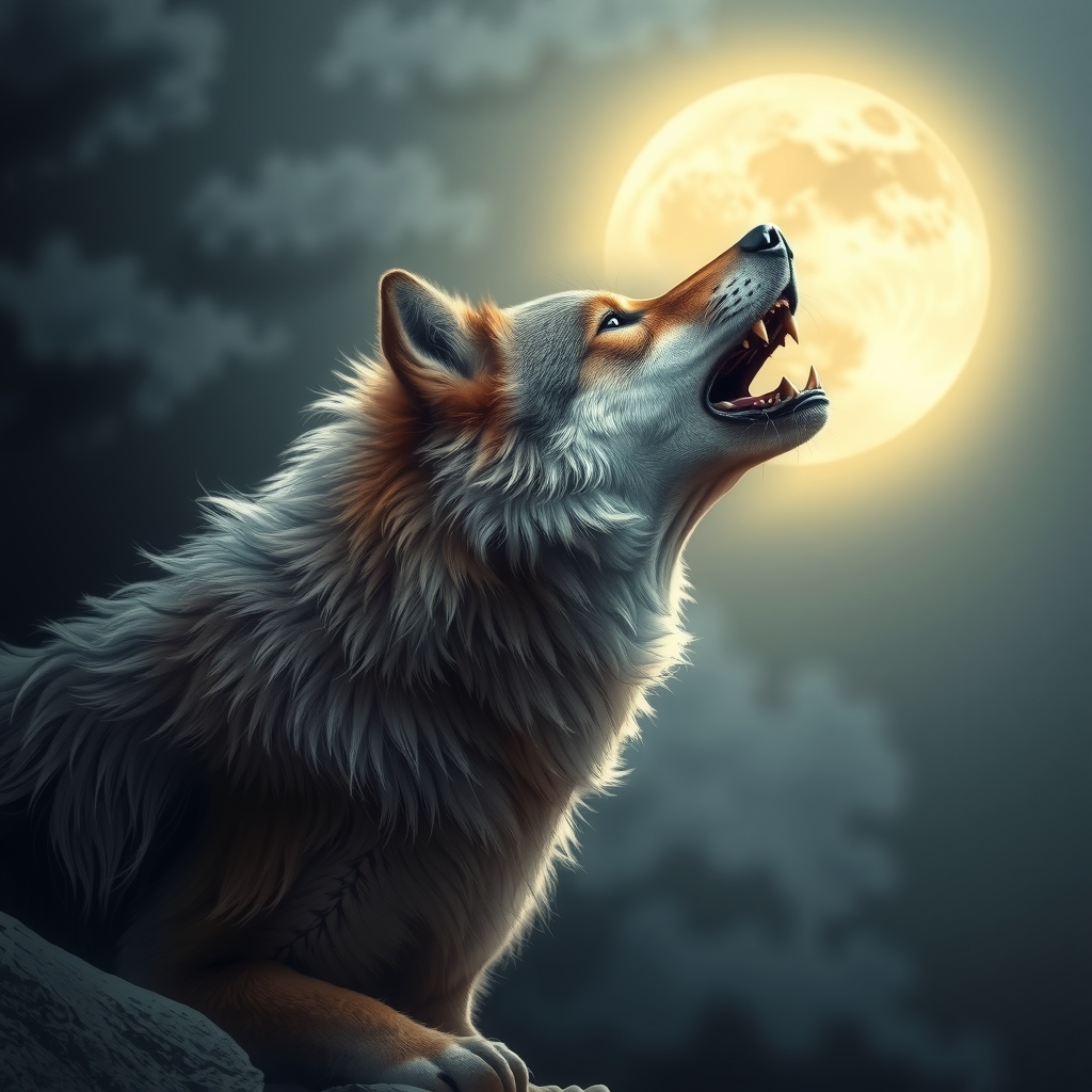 a howling wolf by मुफ्त एआई छवि जनरेटर - बिना लॉगिन के✨ | AIGAZOU