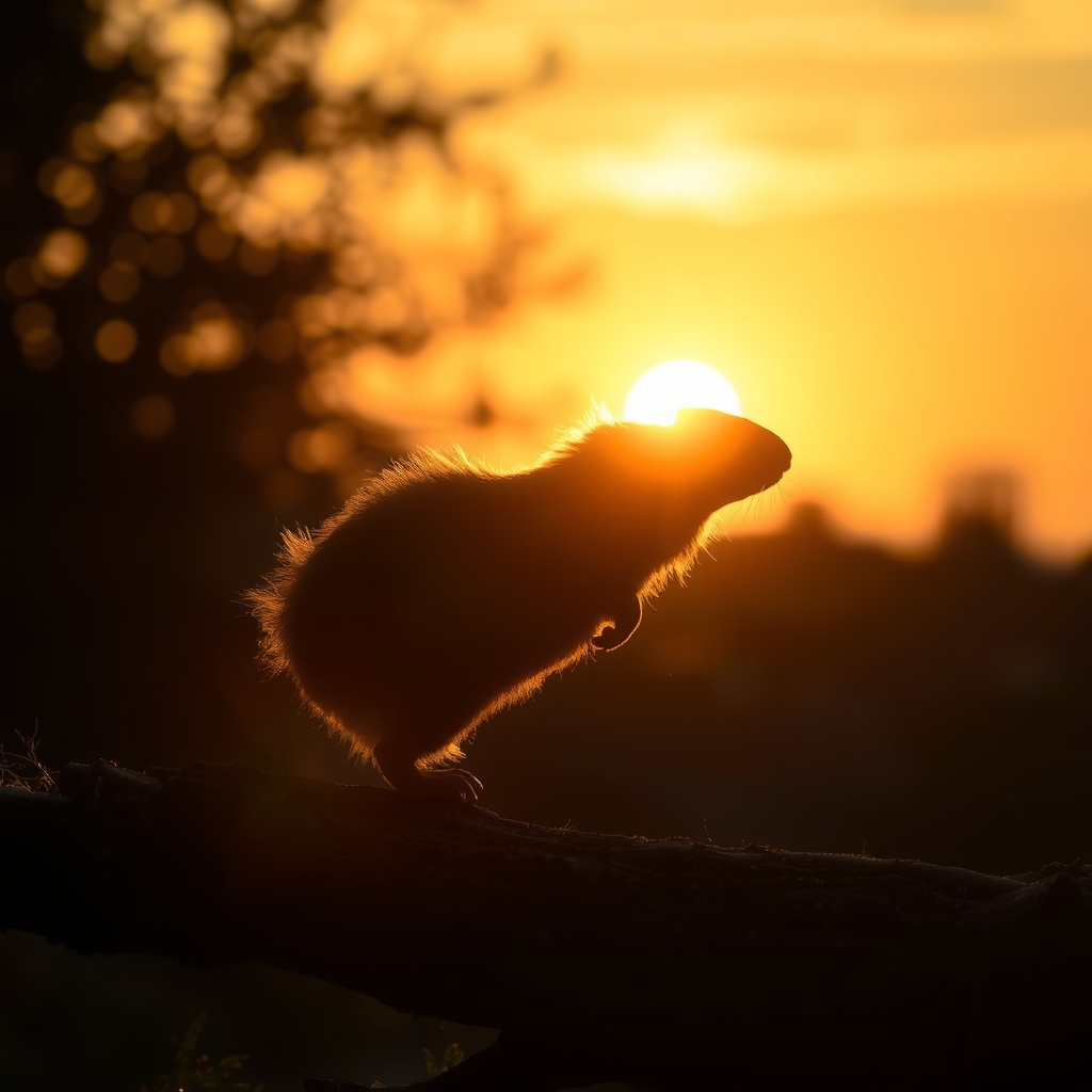 a capybara shadow flies over the sunset by मुफ्त एआई छवि जनरेटर - बिना लॉगिन के✨ | AIGAZOU