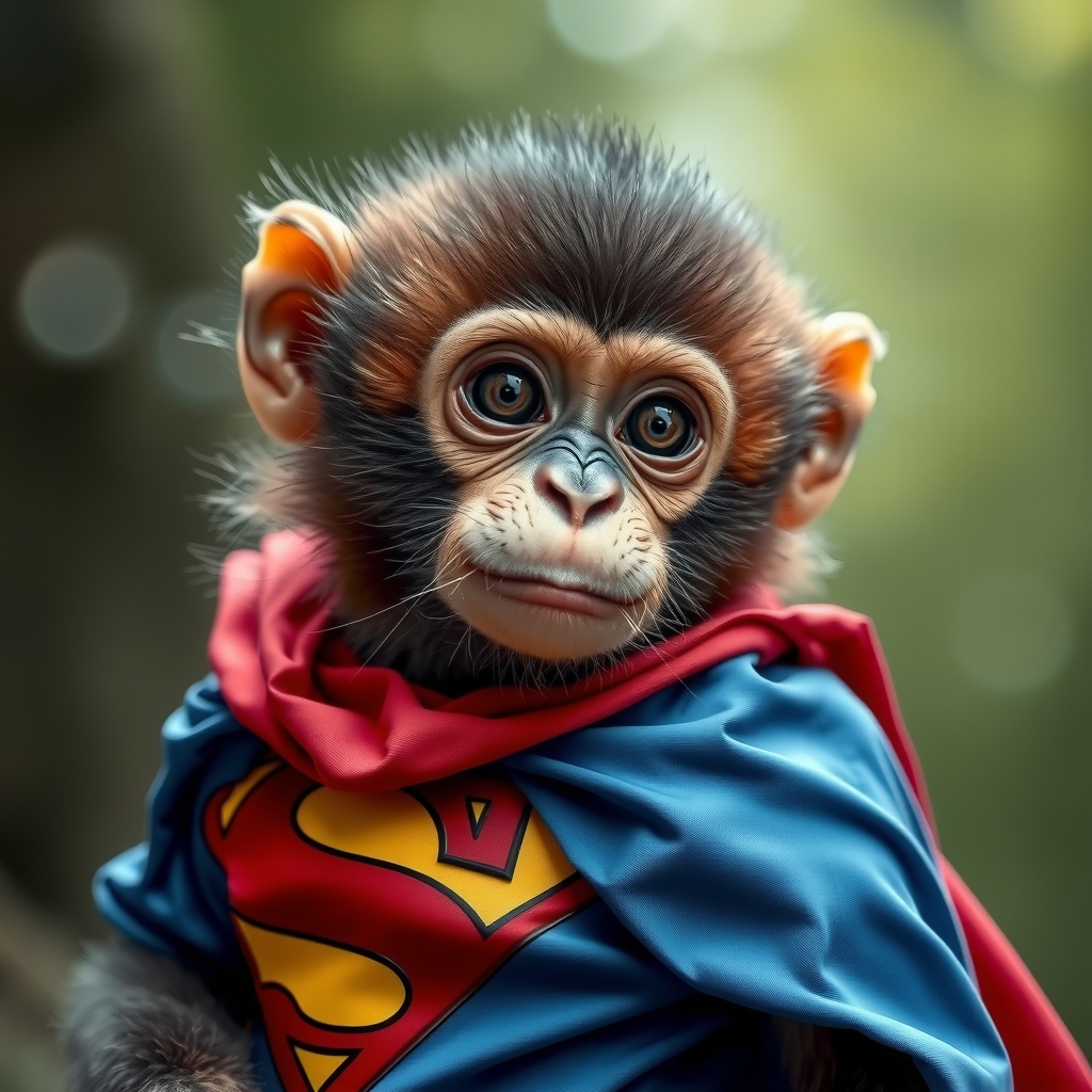 a monkey with superhero cape very realistic by Générateur d'images par IA gratuit - Aucune connexion nécessaire✨ | AIGAZOU