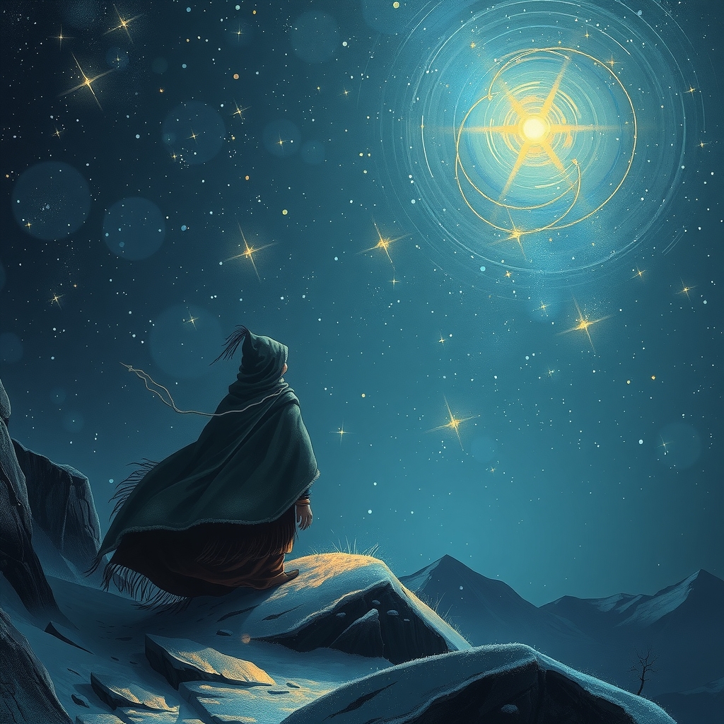 wandering traveler in the starlight by मुफ्त एआई छवि जनरेटर - बिना लॉगिन के✨ | AIGAZOU