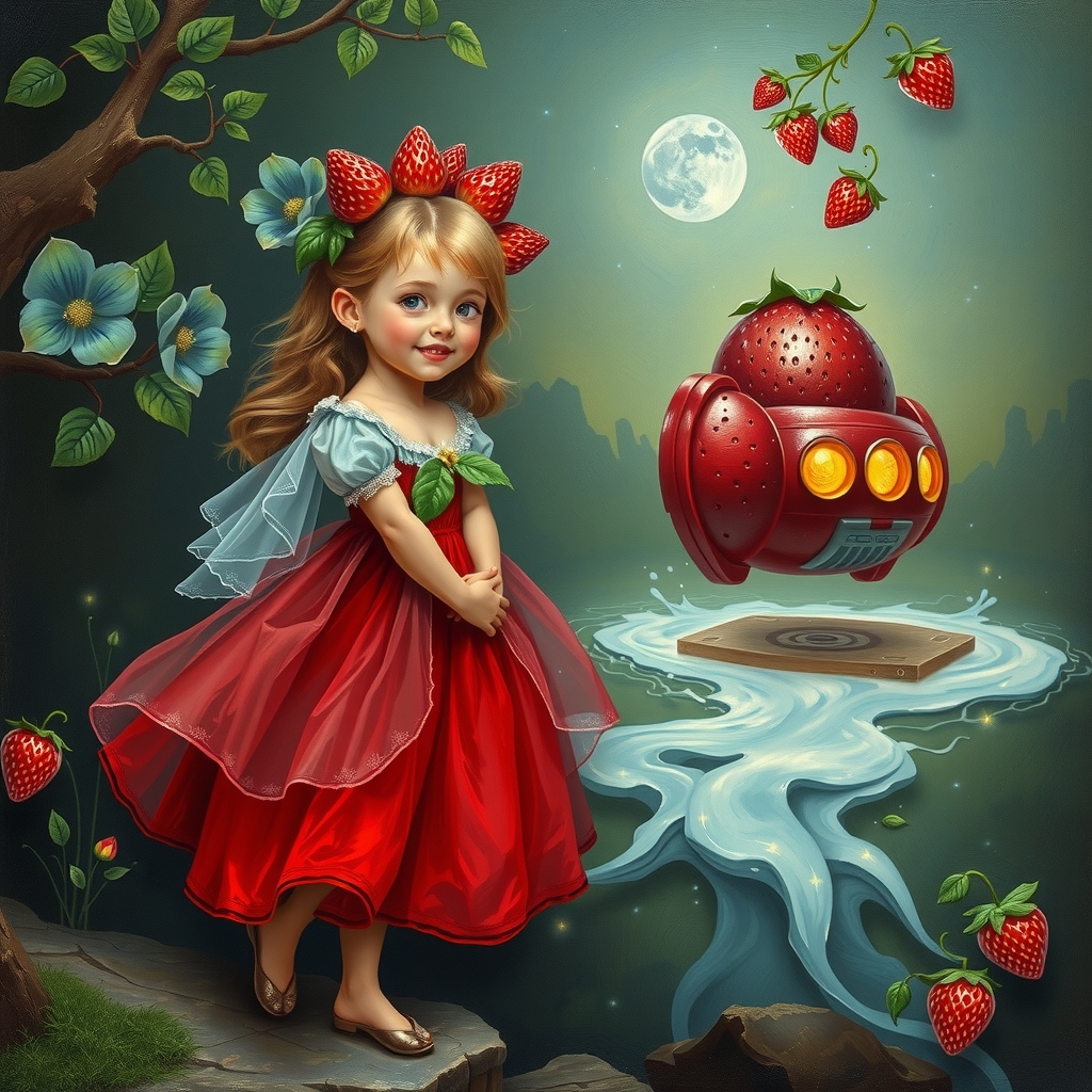 young strawberry princess red dress by Générateur d'images par IA gratuit - Aucune connexion nécessaire✨ | AIGAZOU