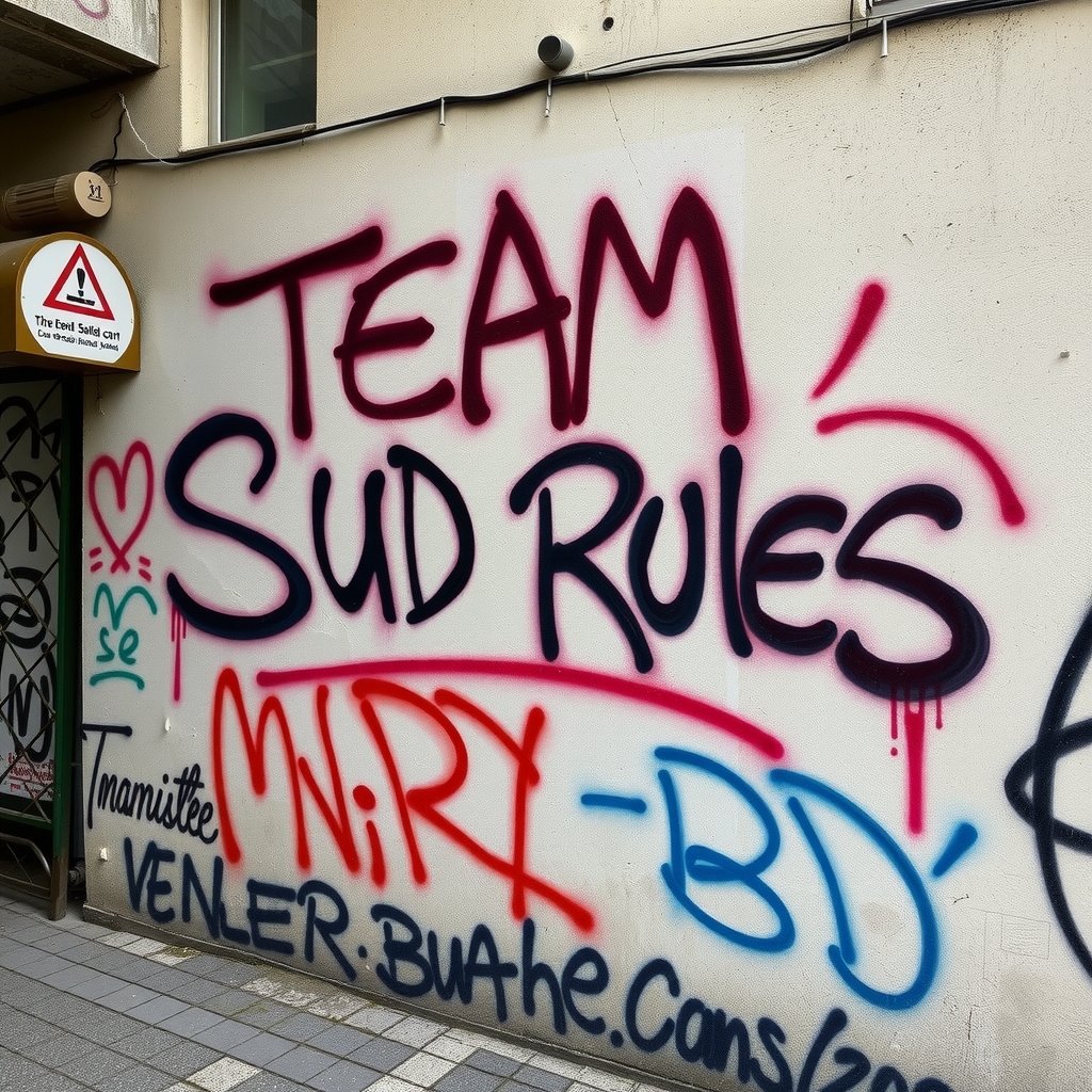 graffiti with the slogan team south rules by Générateur d'images par IA gratuit - Aucune connexion nécessaire✨ | AIGAZOU