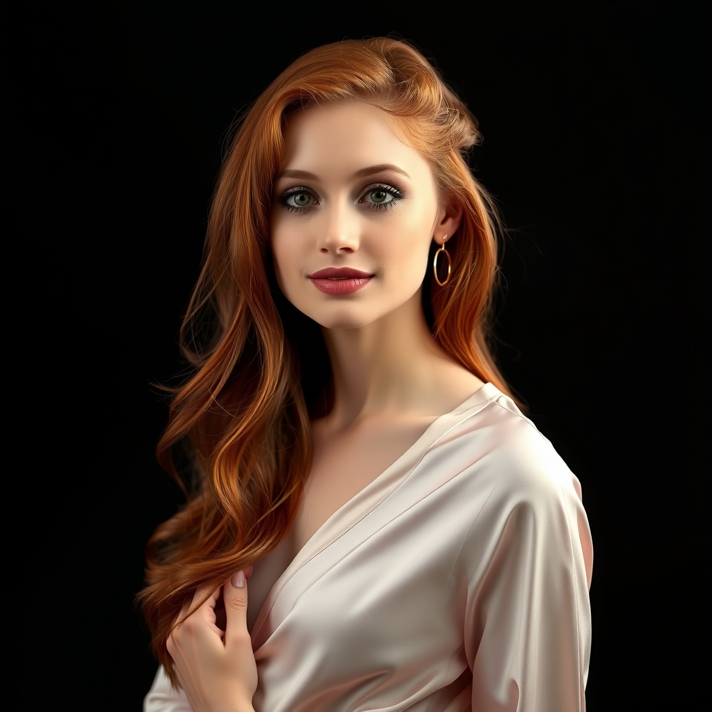 a realistic image of a beautiful redhead woman by Générateur d'images par IA gratuit - Aucune connexion nécessaire✨ | AIGAZOU