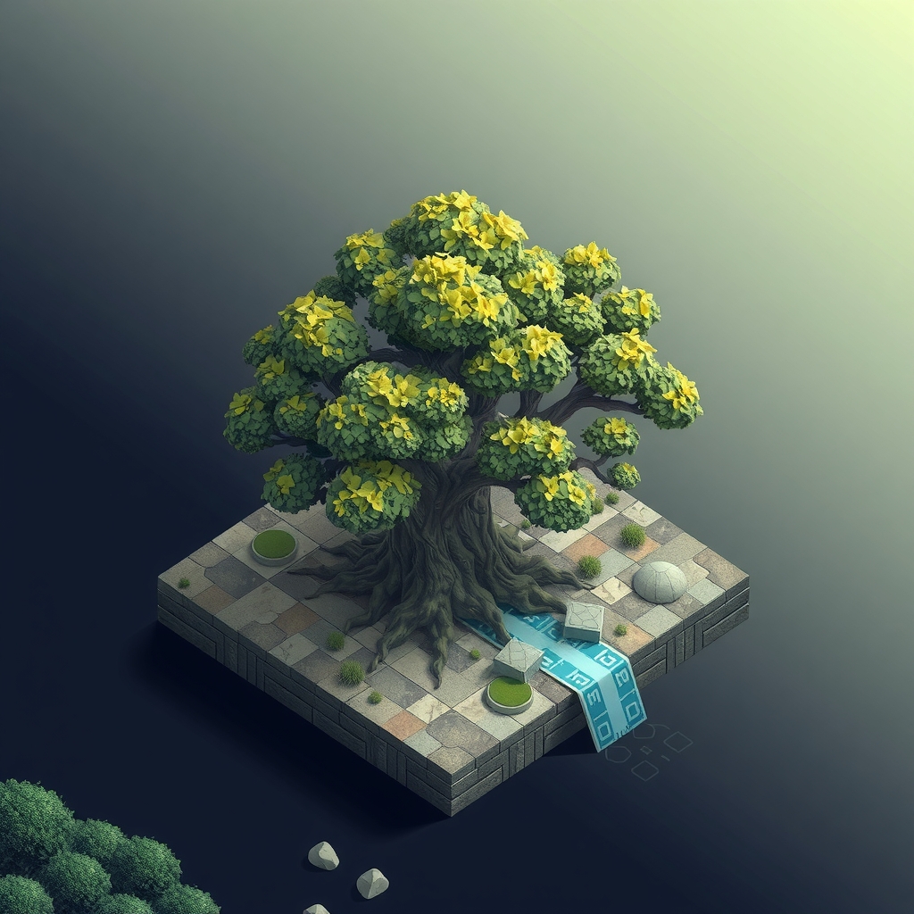 mystical tree isometric by मुफ्त एआई छवि जनरेटर - बिना लॉगिन के✨ | AIGAZOU