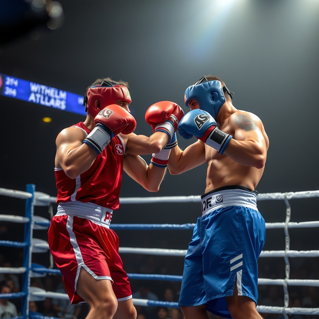 a boxing match by मुफ्त एआई छवि जनरेटर - बिना लॉगिन के✨ | AIGAZOU