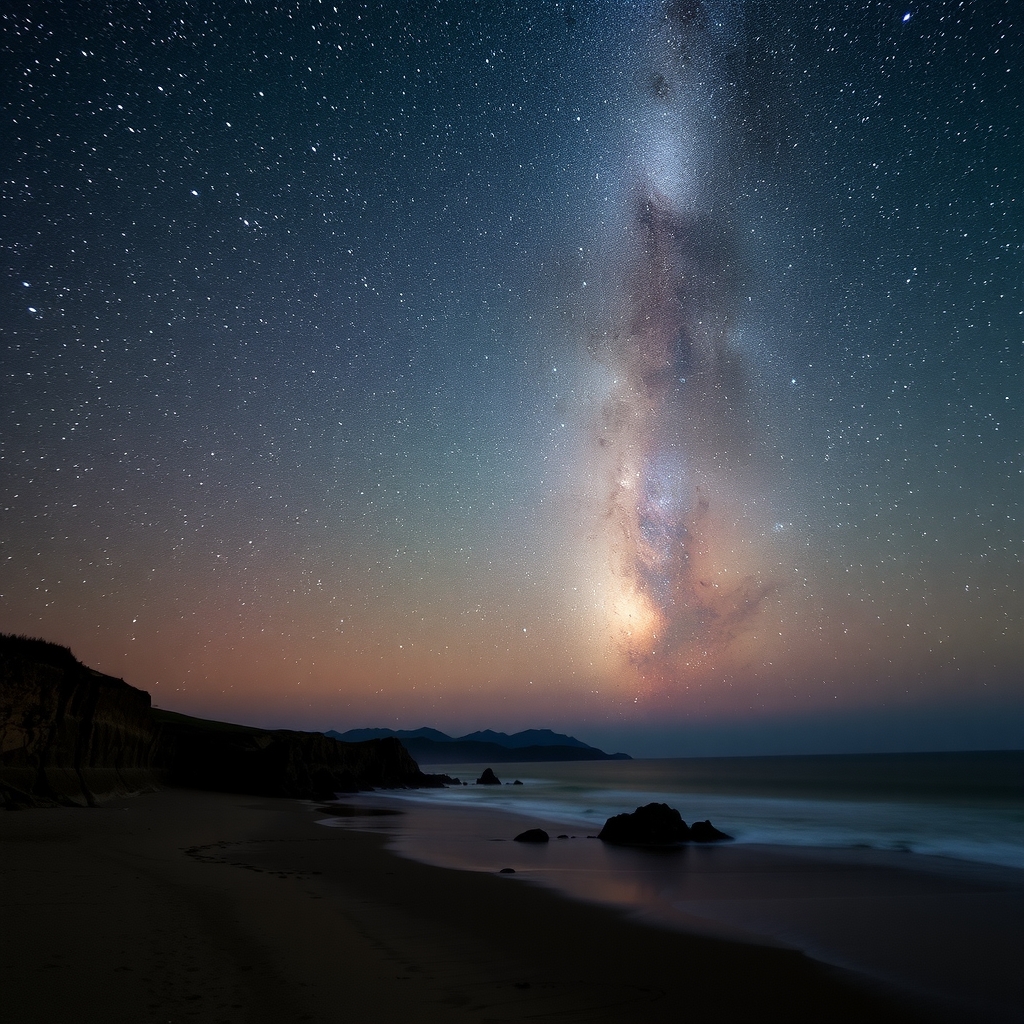 milky way by the beach by मुफ्त एआई छवि जनरेटर - बिना लॉगिन के✨ | AIGAZOU