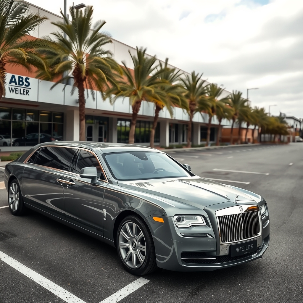 gray luxury limousine on parking spot by मुफ्त एआई छवि जनरेटर - बिना लॉगिन के✨ | AIGAZOU