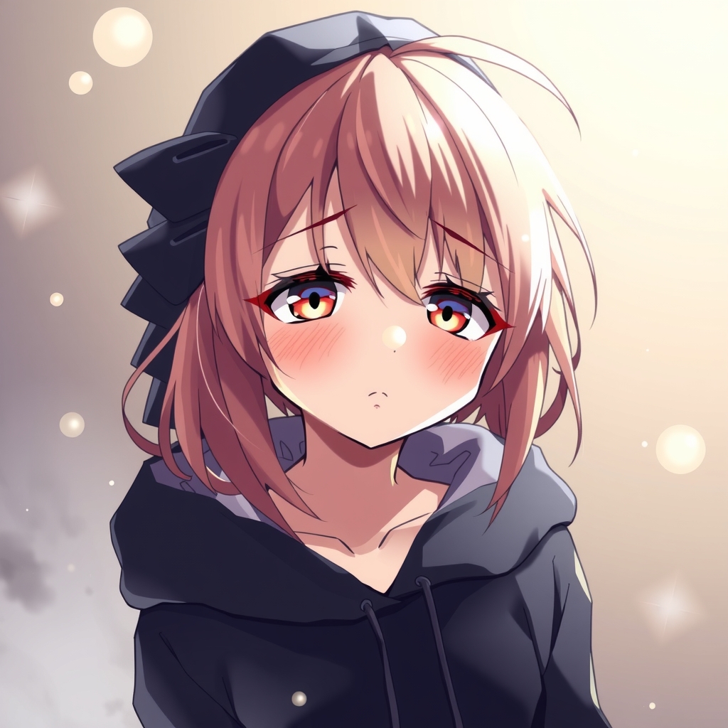 japanese anime style girl crying black hoodie by मुफ्त एआई छवि जनरेटर - बिना लॉगिन के✨ | AIGAZOU