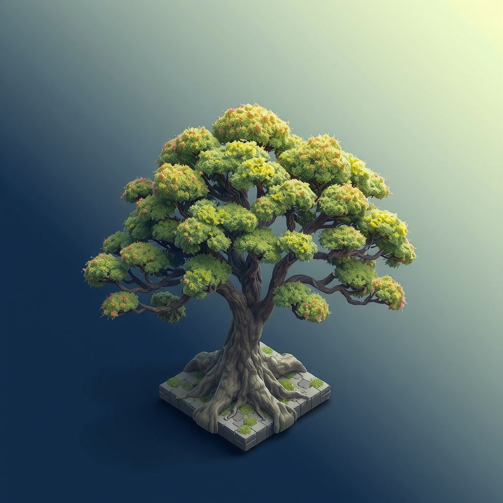 mystical tree isometric background transparent by मुफ्त एआई छवि जनरेटर - बिना लॉगिन के✨ | AIGAZOU