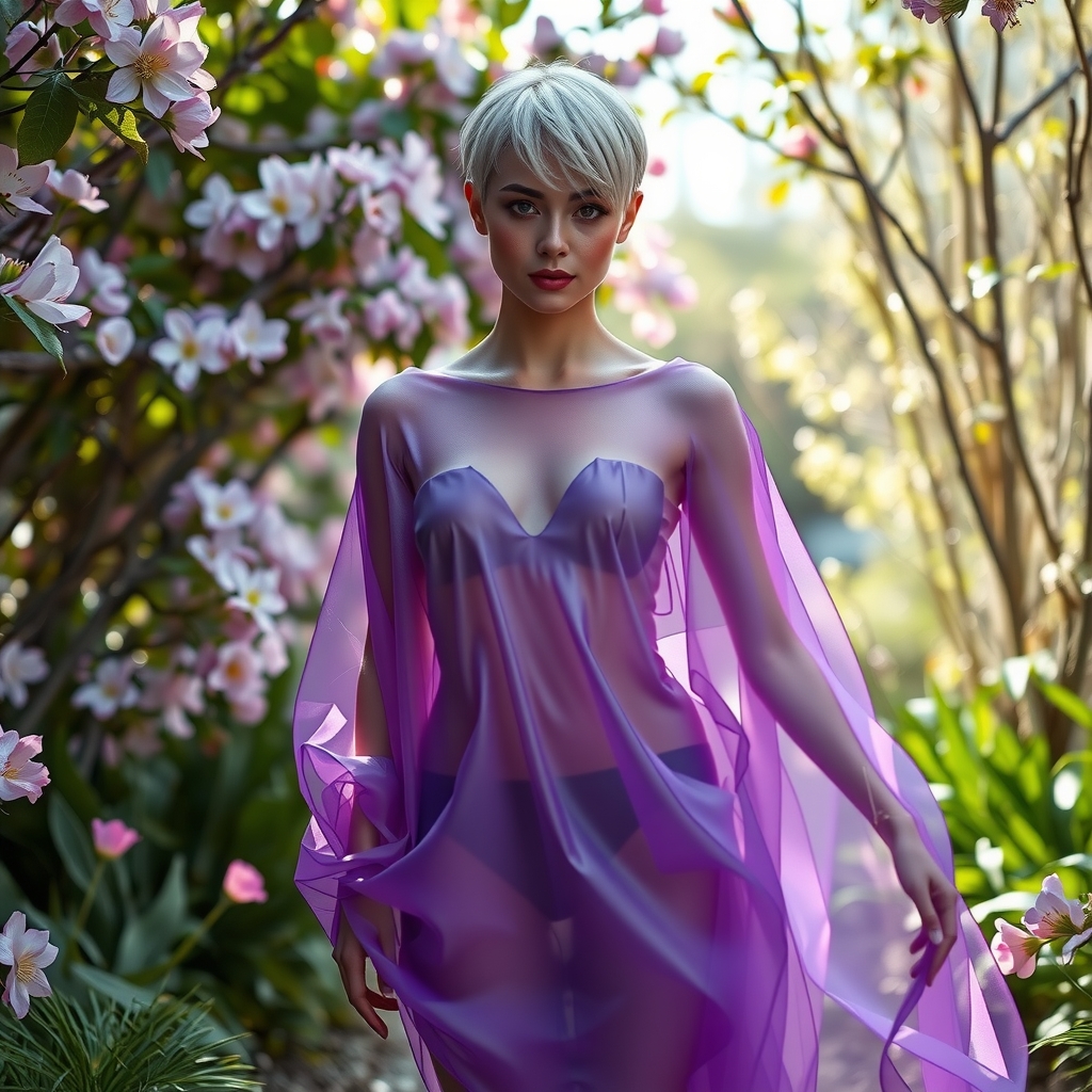 futuristic garden spring romantic scene by Générateur d'images par IA gratuit - Aucune connexion nécessaire✨ | AIGAZOU