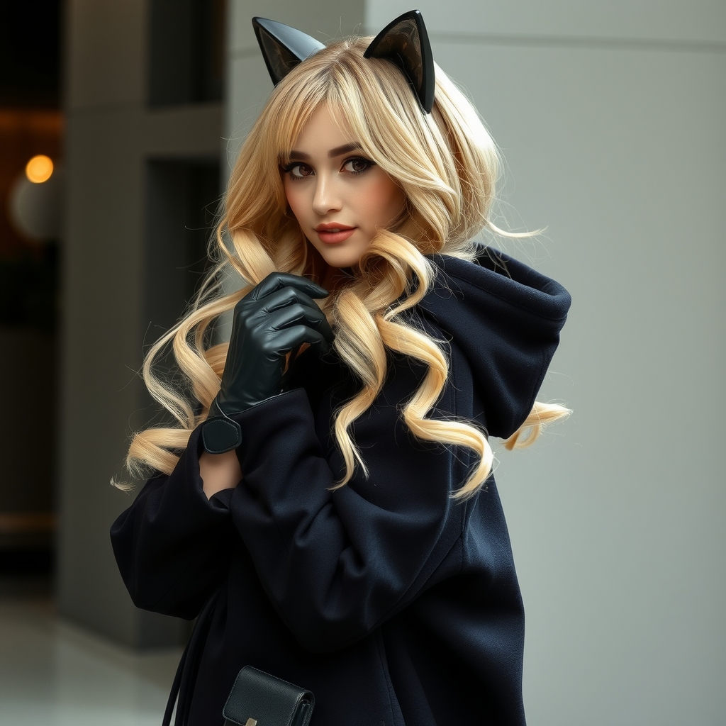 elegant fashion with cat ears and high heels by Générateur d'images par IA gratuit - Aucune connexion nécessaire✨ | AIGAZOU