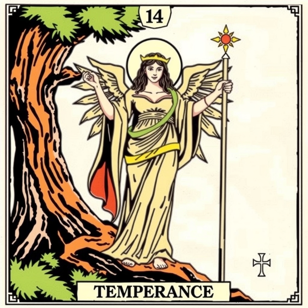 western tarot card 14 temperance by मुफ्त एआई छवि जनरेटर - बिना लॉगिन के✨ | AIGAZOU