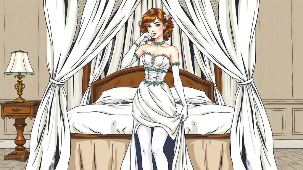 a woman drawn in manara style wearing a wedding dress by Générateur d'images par IA gratuit - Aucune connexion nécessaire✨ | AIGAZOU