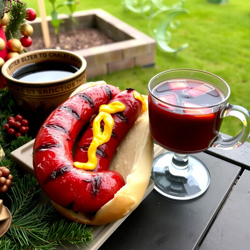 grilled red sausage in bread with mustard by मुफ्त एआई छवि जनरेटर - बिना लॉगिन के✨ | AIGAZOU