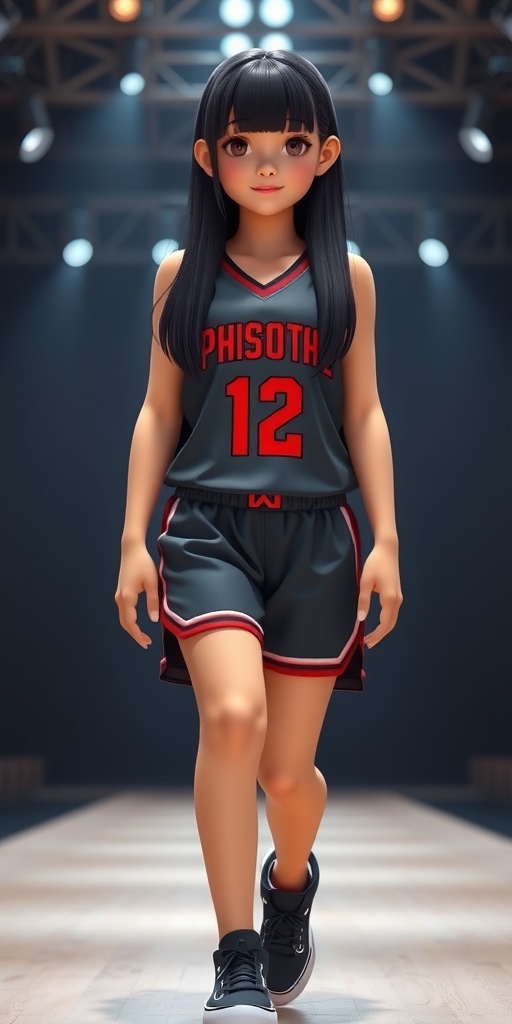 beautiful teen girl basketball uniform 3d model by Générateur d'images par IA gratuit - Aucune connexion nécessaire✨ | AIGAZOU