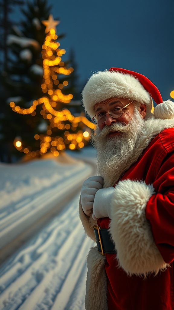 i meet santa claus on the way by Générateur d'images par IA gratuit - Aucune connexion nécessaire✨ | AIGAZOU