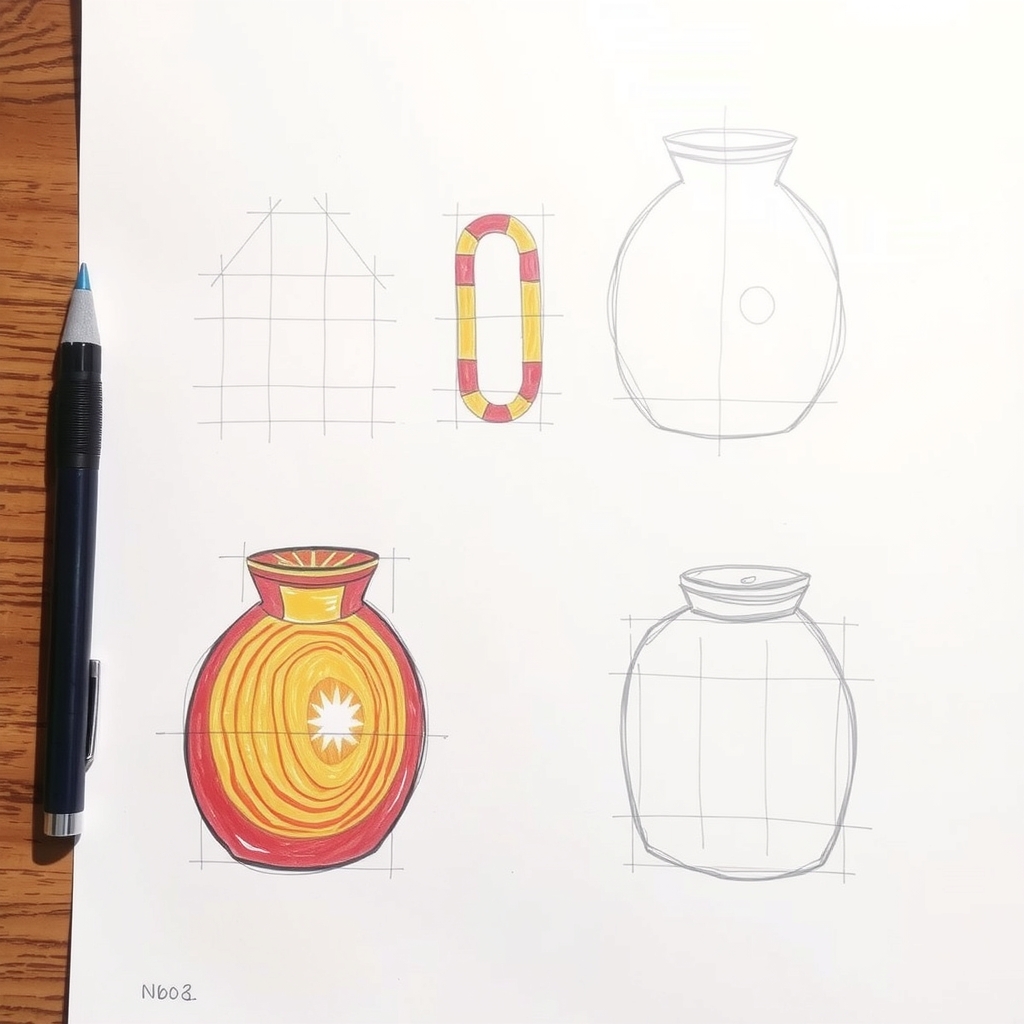 art homework daily use item three views by Free AI Image Generator & Maker - No login required✨ | AIGAZOU
