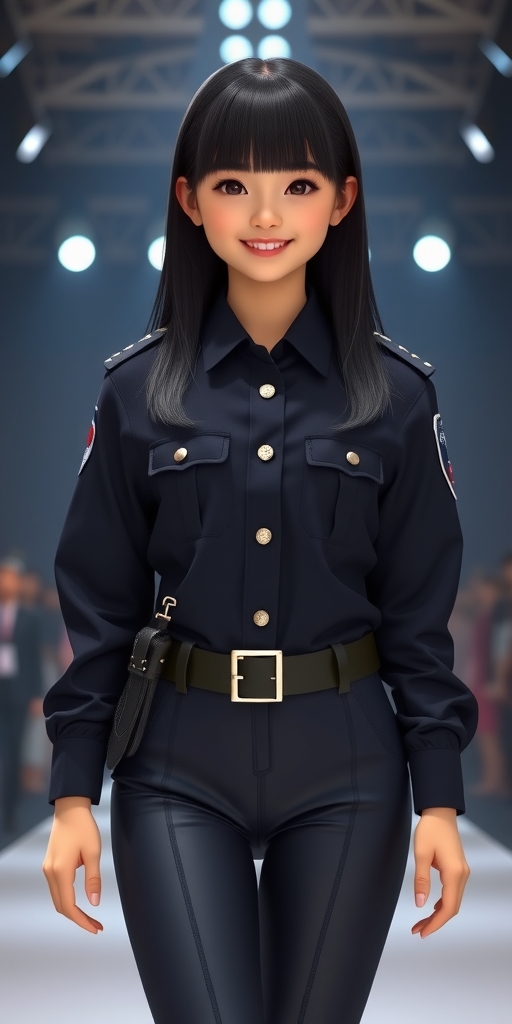 police uniform teenage girl 3d model by मुफ्त एआई छवि जनरेटर - बिना लॉगिन के✨ | AIGAZOU