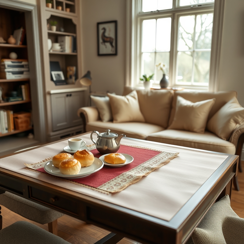 elegant beautiful table with mat pastries by मुफ्त एआई छवि जनरेटर - बिना लॉगिन के✨ | AIGAZOU