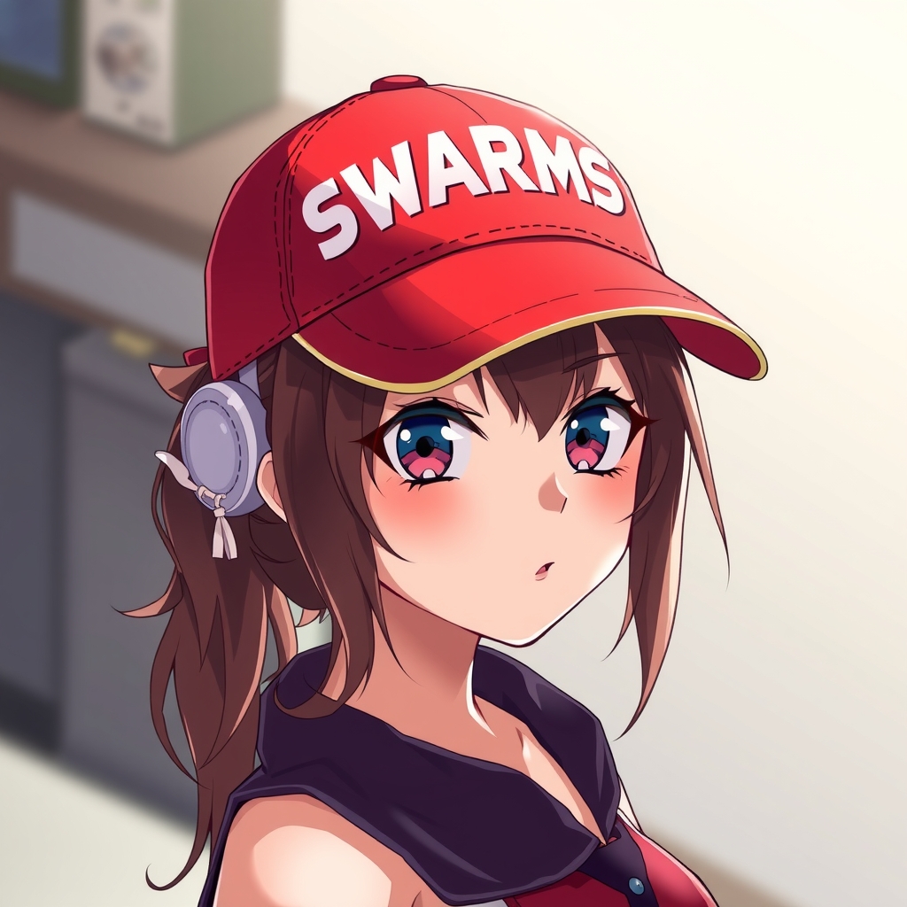 red swarm cap anime girl sexy by Free AI Image Generator & Maker - No login required✨ | AIGAZOU