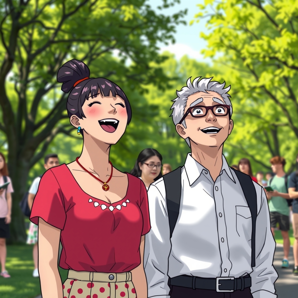 anime chorale park public men women white race non gendered by Free AI Image Generator & Maker - No login required✨ | AIGAZOU