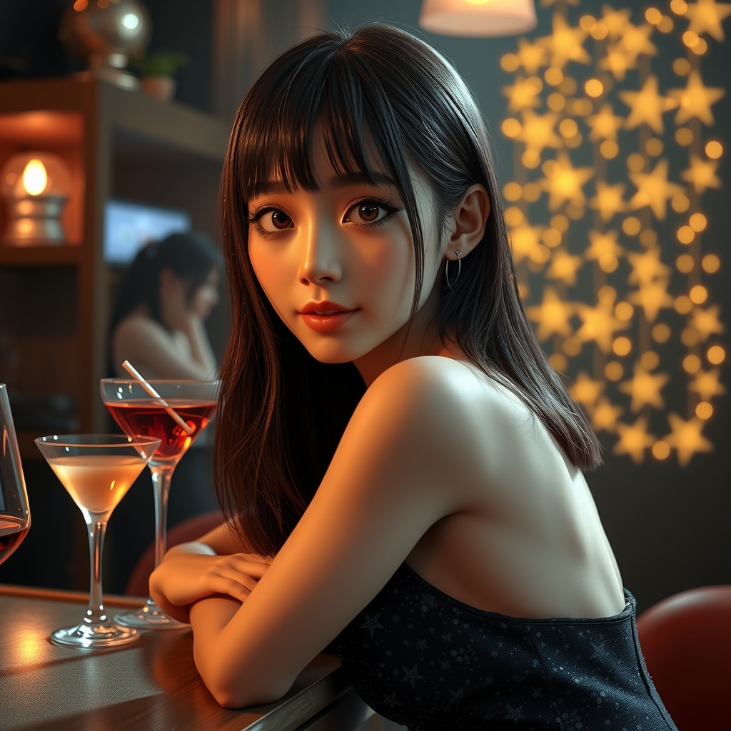 japanese woman night party dress photorealistic by Free AI Image Generator & Maker - No login required✨ | AIGAZOU