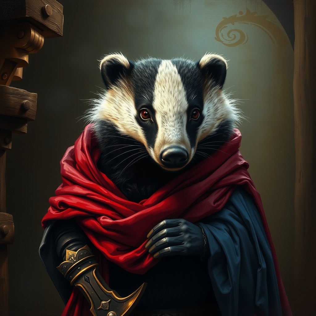 medieval badger saint sebastian oil painting by Free AI Image Generator & Maker - No login required✨ | AIGAZOU