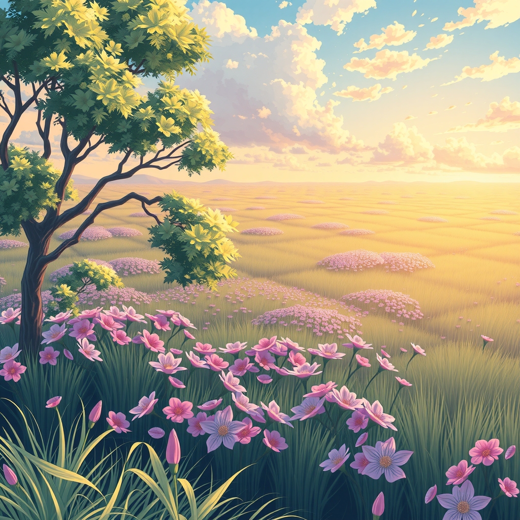 anime style field by Free AI Image Generator & Maker - No login required✨ | AIGAZOU
