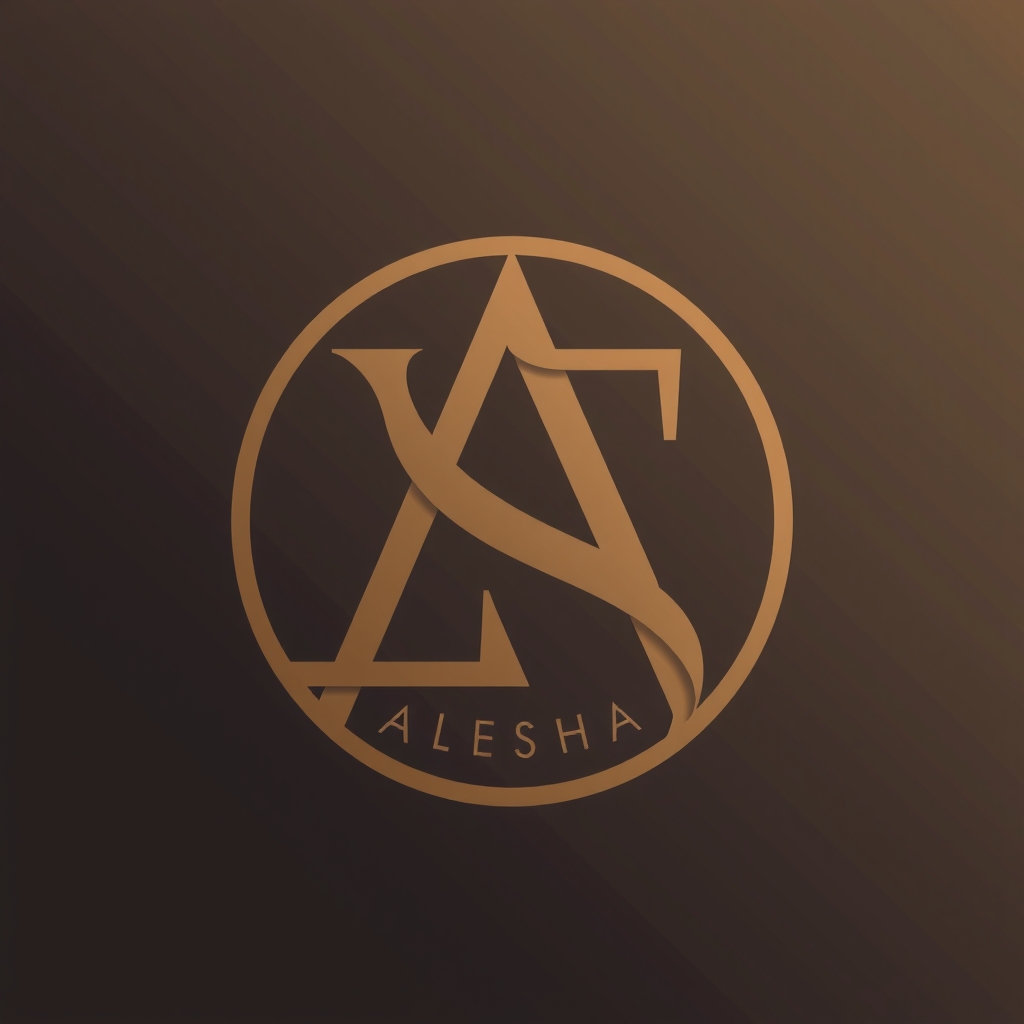 alesha logo monogram elegant simple by Free AI Image Generator & Maker - No login required✨ | AIGAZOU