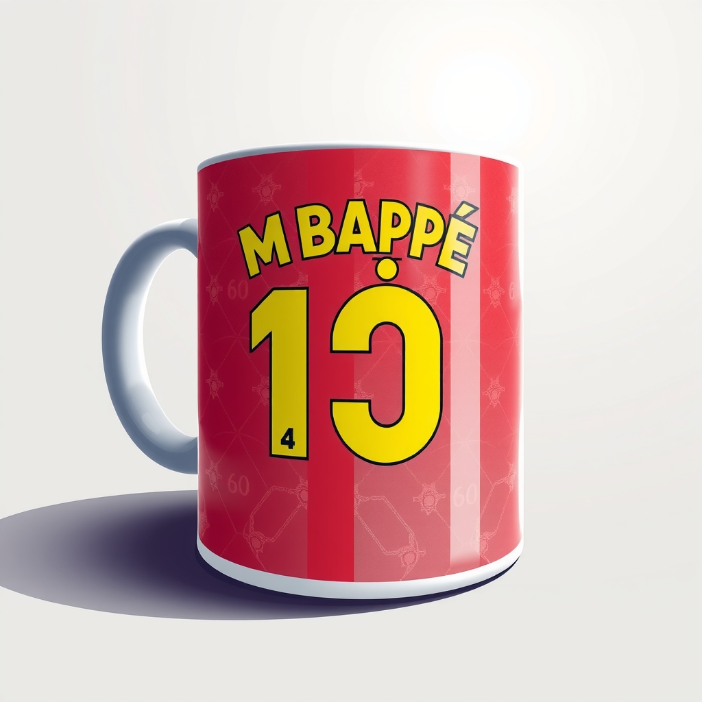 digital mug mbappe jersey design by Free AI Image Generator & Maker - No login required✨ | AIGAZOU