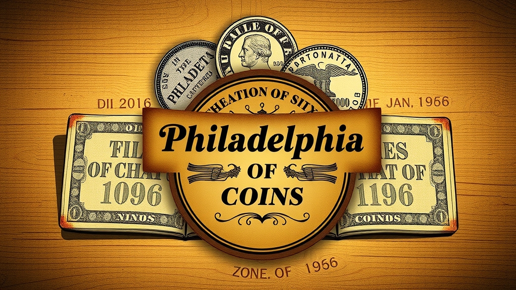 vintage illustration philadelphia coins circular pattern worn wooden background historical value sepia golden tones nostalgia authenticity by Free AI Image Generator & Maker - No login required✨ | AIGAZOU